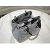 Dior The Lady 95.22 gray cannage quilted leather bag