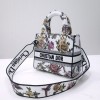 Dior lady D-lite medium white multicolor bag