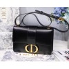 DIOR 30 MONTAIGNE CALFSKIN BAG BLACK