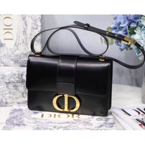 DIOR 30 MONTAIGNE CALFSKIN BAG BLACK