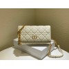 Dior caro white shoulder bag