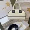 Dior Vibe Zippy Bowling White Smooth Calfskin Bag