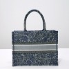 Dior Book Tote Embroidery Denim Effect 36cm Bag