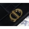 DIOR 30 MONTAIGNE CALFSKIN BAG BLACK