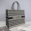 Dior book black tone embroidery tote 41cm