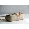 Dior Caro Small Beige Cannage Leather Bag