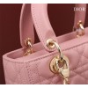 Dior lady small pink leather gold hardware bag