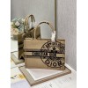DIOR Book Tote Medium Beige Jute Canvas 36cm