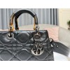 Dior The Lady 95.22 all black cannage quilted leather bag