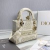 Dior lady gold embroidered bag 24cm