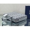 DIOR Lingot Briefcase gray CD diamond canvas bag