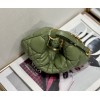 Dior caro tulip green yellow bag