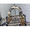 Dior lady blue embroidered bag 17cm