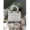 DIOR My ABCDIOR Lady White Lambskin Bag with Gold Hardware
