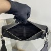 Prada White Saffiano Triangle black bag