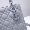 Dior Lady Mini Lambskin Bag Matte Blue 24cm