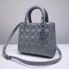 Dior Lady Mini Lambskin Bag Matte Blue 24cm