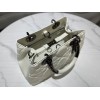 Dior Medium The Lady 95.22 white cannage quilted leather bag