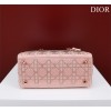 Dior pink beaded cannage embroidery bag