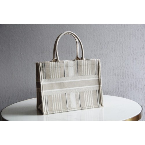 Dior book tote in cream 41cm