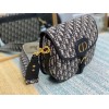 DIOR BOBBY Large Oblique Embroidered Strap Bag