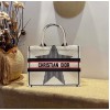 Dior Tote Book Emroided White Star 36cm
