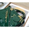 Dior lady patent ABC 20cm green