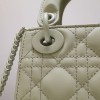 Dior Lady Mini Lambskin Bag Matte Green 17cm