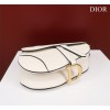 Dior Saddle white grained calfskin with strap bag