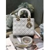 DIOR My ABCDIOR Lady White Lambskin Bag with Gold Hardware