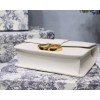 DIOR 30 MONTAIGNE CALFSKIN BAG WHITE