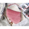 Dior Saddle Oblique Velvet Pink 19cm S9001