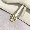 DIOR WHITE SADDLE-CLUTCH VAN KALFSLEER