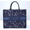 Dior Book To9te Blue Dior Roses Embroidery 41cm Bag