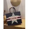 Dior Tote Book Emroided Blue Star 41 cm