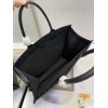 Dior tote book in black leather 41cm