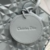 Dior lady D-joy Latte Diamond Motif Gray Bag