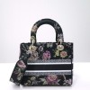 Dior lady D-lite medium black multicolor bag