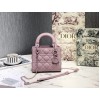 Dior Lady Mini Lambskin Bag Matte Pink 17cm