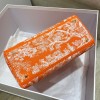Dior Lady Orange Reverse Embroidery Bag