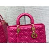 Dior large lady dior pink lambskin 32cm bag