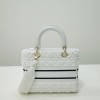 Dior medium Lady D-Lite White Shearling Bag