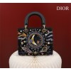 Dior Medium Lady Sun Satin with Bead Embroidery Bag