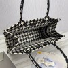 Dior book black tone embroidery tote 36cm