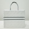 Dior Book Tote White Cannage Shearling 42cm