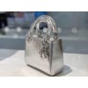 Dior Lady mini bag silver metallic snake leather bag