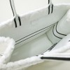 Dior Book Tote White Cannage Shearling 42cm