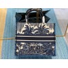 Dior book tote blue coconut embroided bag 41cm