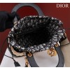 Dior lady raffia medium black bag