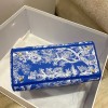 Dior Lady Blue Reverse Embroidery Bag